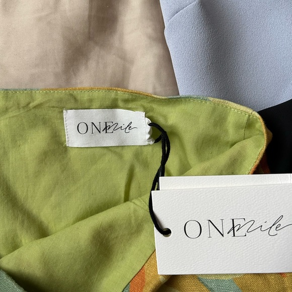 NWT ONE MILE THE LABEL JESSICA TOP AND MINI SKIRT PALM SET PRINT - Picture 6 of 14